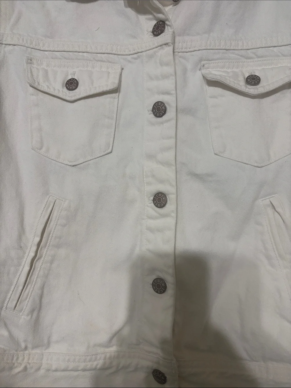 J. Crew White Denim Jacket - Women's Button-Front Trucker